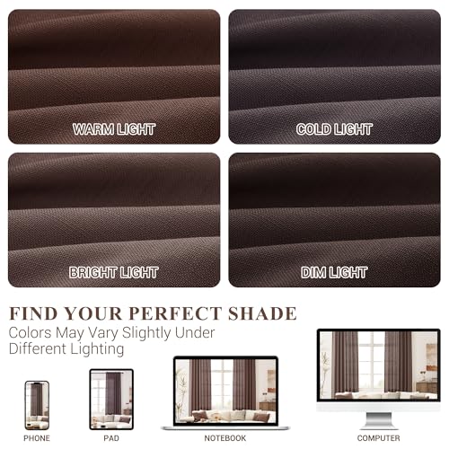 Image of Joywell Linen Curtains 84 Inches Long for Living Room Coffee