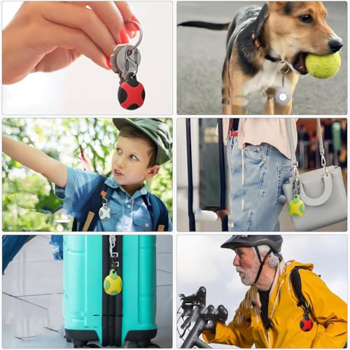 Image of ZORBES 2 Packs Airtag Keychain for Apple Airtag Holder,Anti-Lost Case Shockproof Cover Scratch Resistant Protective Cover Case for Key,Bag Pet Luggage Not Include