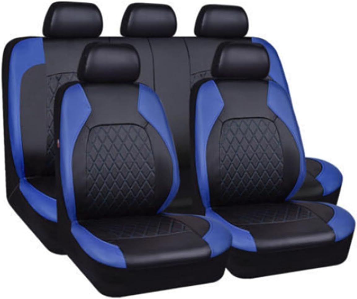 Car Seat Cover, Seat Protector, 9 Piece Full Surround Breathable Car Seat Cushions/Blue/Normal