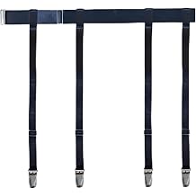 Women Adjustable Garter Belt, Women Black Simplicity Sexy Suspender Garter Belt with High Elastic Straps and Metal Clips Thigh High Stockings Suspender for Womens Black, 4 Straps