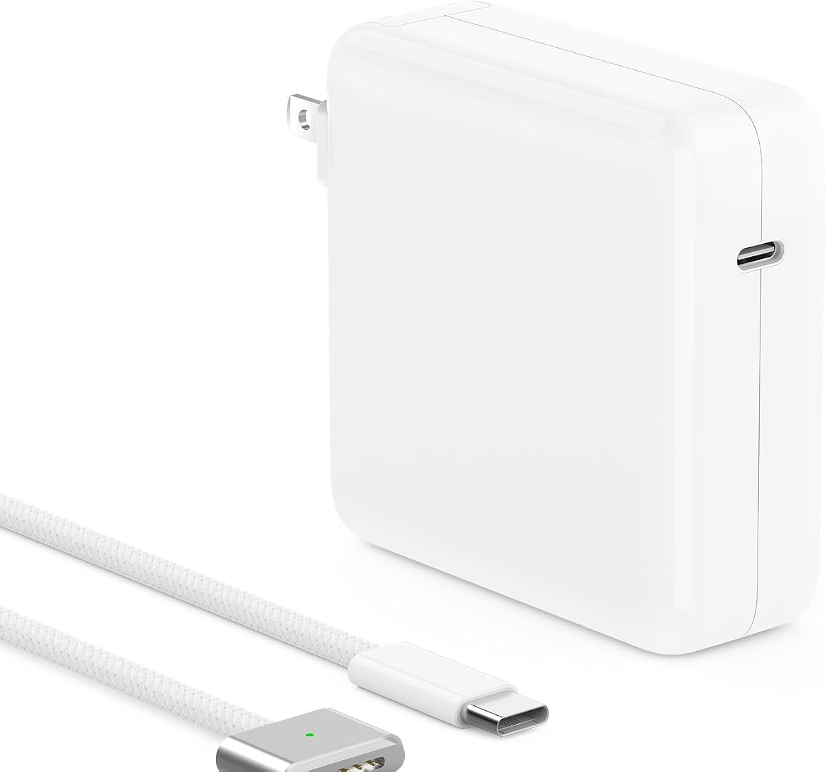 Cargador de 140 W para MacBook Pro 16 de 14 pulgadas Mac Air 15 de 13,6 pulgadas M5 M4 M3 M2 M1 2026 2025 2024 2023 2022 2021, cable USB C a magnético 3 de 6.6 pies, PD 3.1/3.0, compacto, potente magnético, calidad original