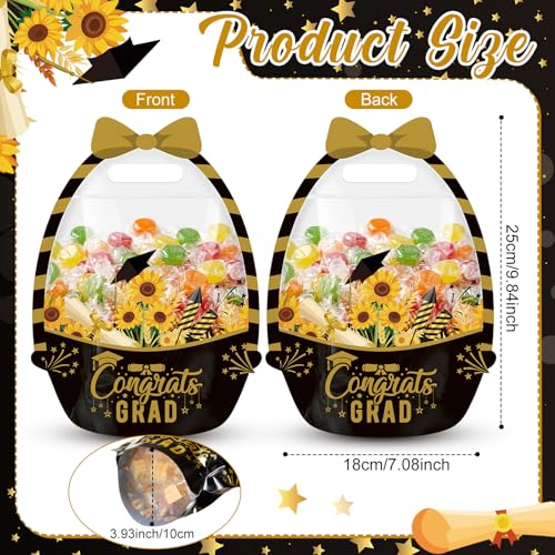 Hsei 50 Pcs 2026 Graduation Party Favors Bags with Handles Congrats Grad Gift Bags for Cookie Popcorn Treat Goodie Candy Resealable Sealing Pouches Celebration Supplies by Hsei - Used condition - Image 3