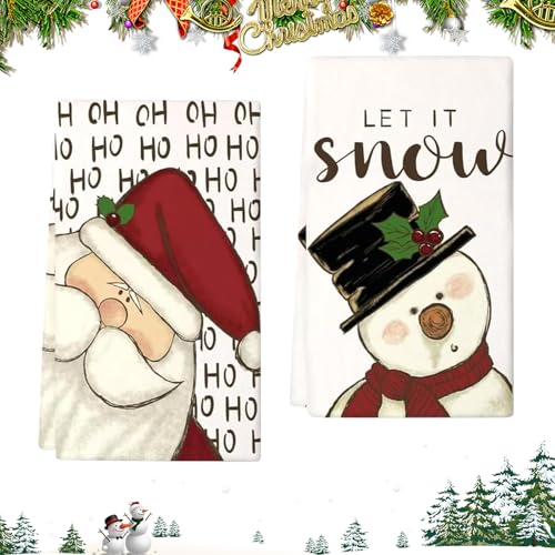 ATSGJLZN Geschirrtuch Weihnachten 40×60 cm,2er Weihnachtsdeko Innen Geschirrtücher Weihnachten,Christmas Decorations Tischdeko Weihnachten., 8.99 €