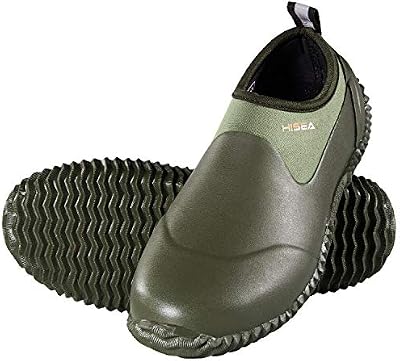 HISEA Unisex Garden Shoes Waterproof Slip-On Rain Boots – Easy Slip-On Protection for Men & Women