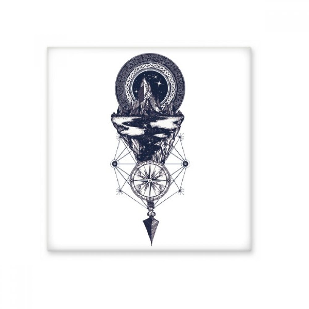 Carreau de céramique motif iceberg et boussole DIYthinker