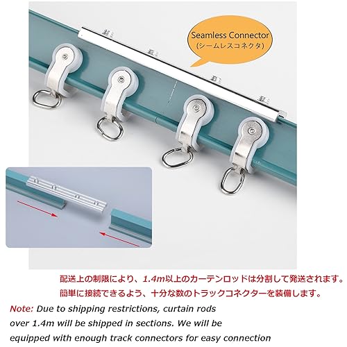 Tringle à rideau flexible aluminium pour fenêtre de douche - 6
