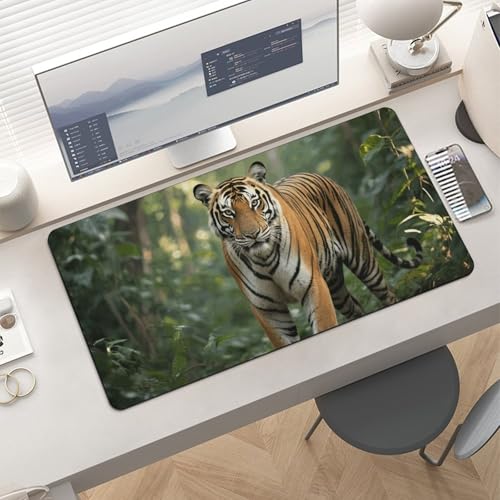 Desk Pad Protector 24x12 Inch Extended Forest Tiger miniatura 6