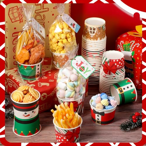 Boîtes à biscuits de Noël Layhit et sacs cadeaux de Noël avec étiquettes - 5