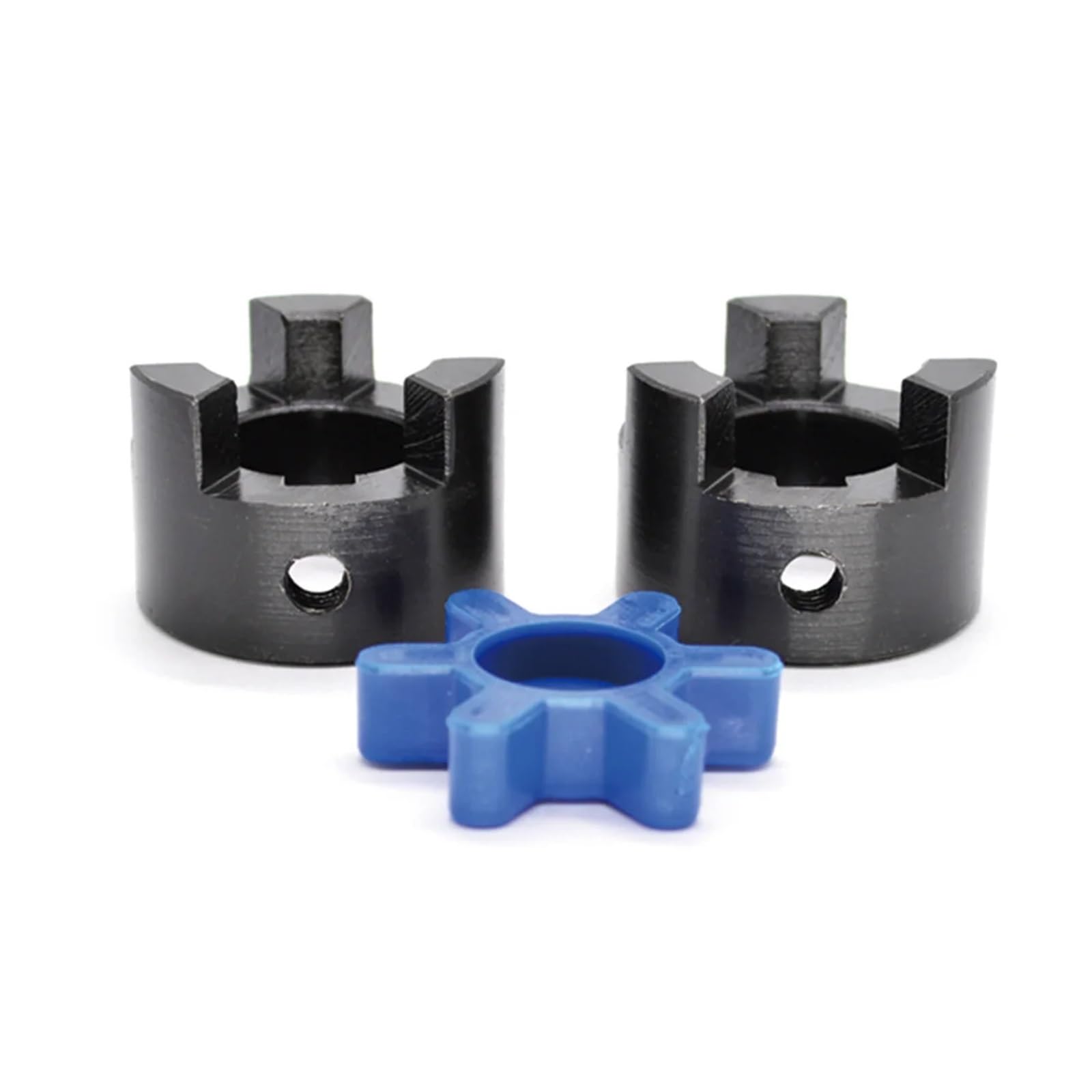 1 set OD 64,5 Bore15-35mm L100 Giunto a tre griffe tipo L Plum Blossom Pompa 'acqua Servomotore Giunto elastico Albero di trasmissione(Hole28 Keyway8mm)