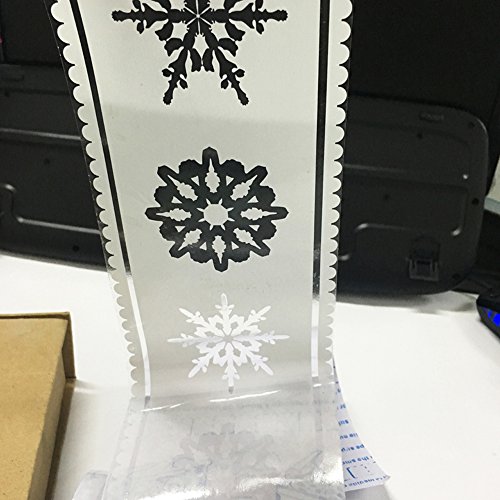 Simplelife4U White Lace Transparent Removable Wallpaper Border Shop Display Window Sticker Bathroom Mirror Decor Snowflake #TOP15