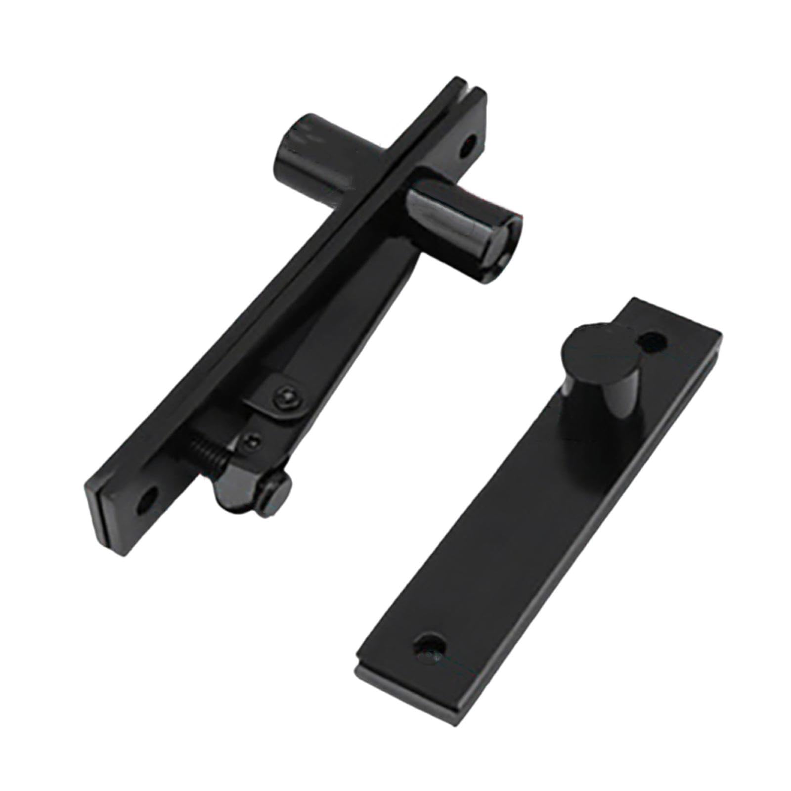 Bisagra de puerta de madera con eje giratorio de 360 grados, pivote de acero inoxidable de alta resistencia, eje oculto (acero inoxidable 201/tipo 1 negro)