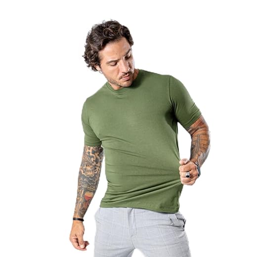 Camiseta Básica Premium Algodão Peruano 40.1 com Elastano – Conforto Superior, Caimento Perfeito e Alta Durabilidade | Modelo Tradicional do P ao GG