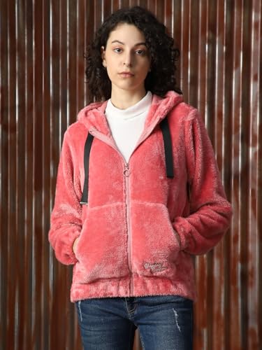 Image of High Star Women Solid Polyster Oversized Fit Long Sleeve Jackets