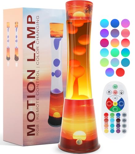 KIKILIVE 17 Colors Changing Liquid Motion Lamp with Remote,15.6