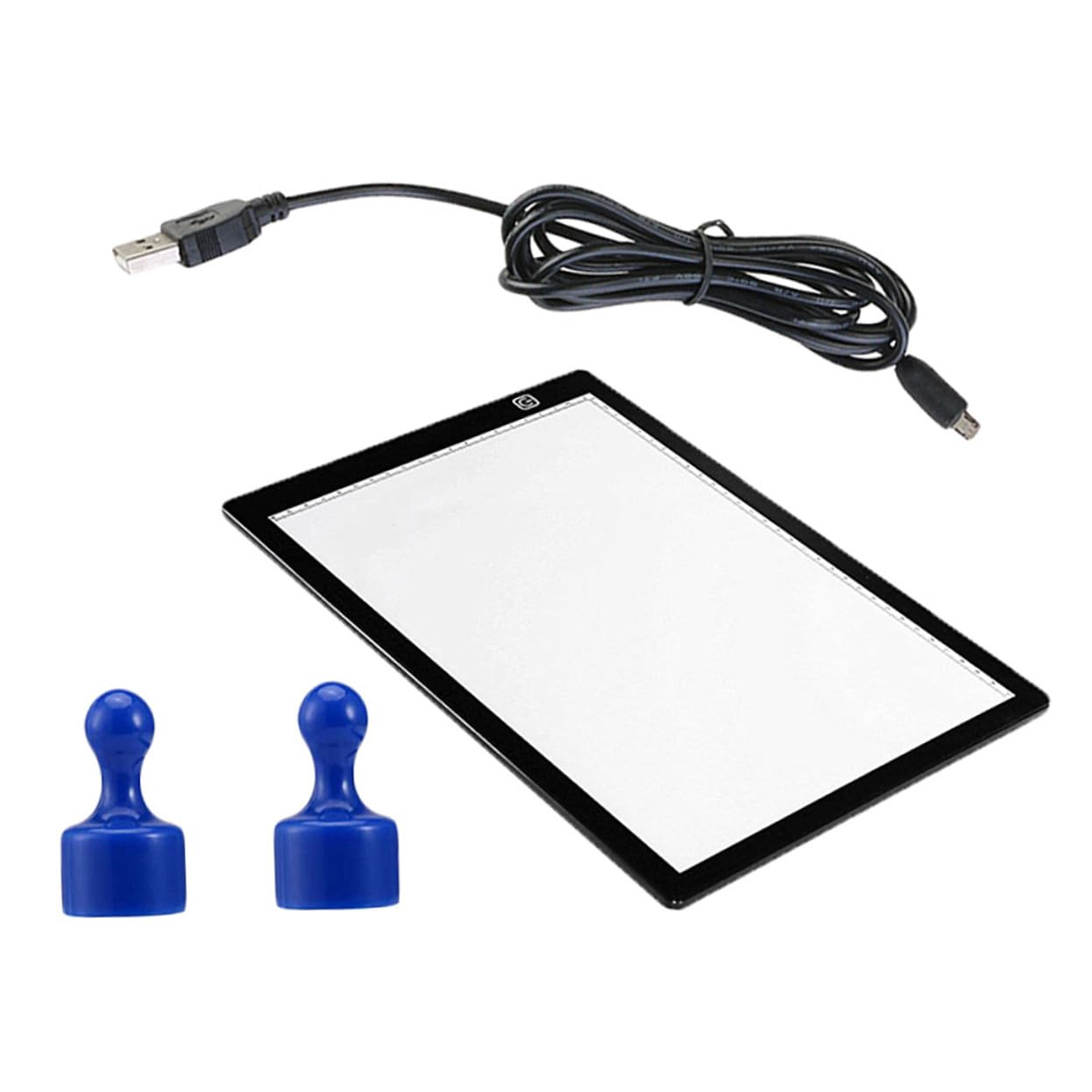UTHCLO Table à Dessin LED A4 Blanc en Acrylique avec Câble USB et 2 Aimants, Tablette Lumineuse à Faible Consommation pour Usage Professionnel et Embossage