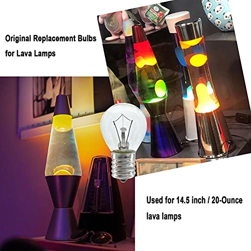 Lava Lamp Bulb, 6 Pack 25 Watt Lava Lamp Light Bulb, S11 E17 Base 120 Volt Lava Lamp Replacement Bulb For 14.5 Inch Glitter And Lava Lamps - Dimmable - Warm White #TOP4