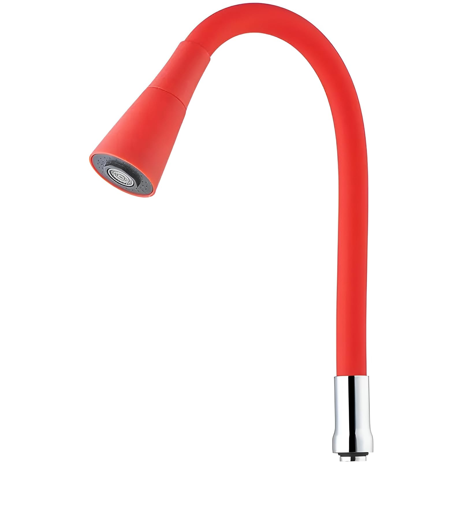 Alark Modern Kitchen Faucet Flexible Neck Wall Mount Dual Sink Pull Down Spout Single Handle Mixer Tap for Sink High Arc Swivel Tap Durable Stainless Steel Silicone Design Flexible Chrome Spout Mixer-image-1