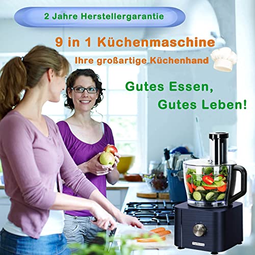 TopStrong-Procesador-de-AlimentosCompacto-Multifuncion-Robot-de-Cocina-1100WProcesador-de-alimentos-multifuncional9-funcionescon3-discos-de-corte