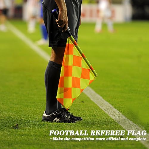 XSYKJGS Schiedsrichter Set, Fußball Schiedsrichter Karten Set mit PVC Rote Gelbe Karte, Pfeifen-Schlüsselband, Schiedsrichterfahnen und Tasche Punktebuch für Fußballspiel Schulsport Sport