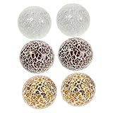PRETYZOOM 6 Stück Glasperlen Kugeln Kristallkugel Farbige Glaskugel Für Schalen Vasen Esstisch Dekor Wohnzimmer Oder Büro Dekorative Glasobjekte