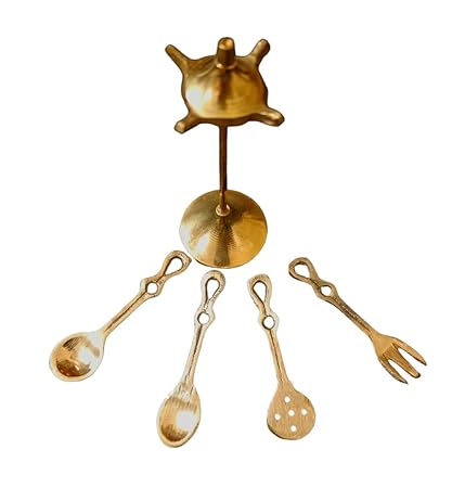 bona Fide Decorative Spoon Set,Brass Baby Spoon Set,Good for Decoration