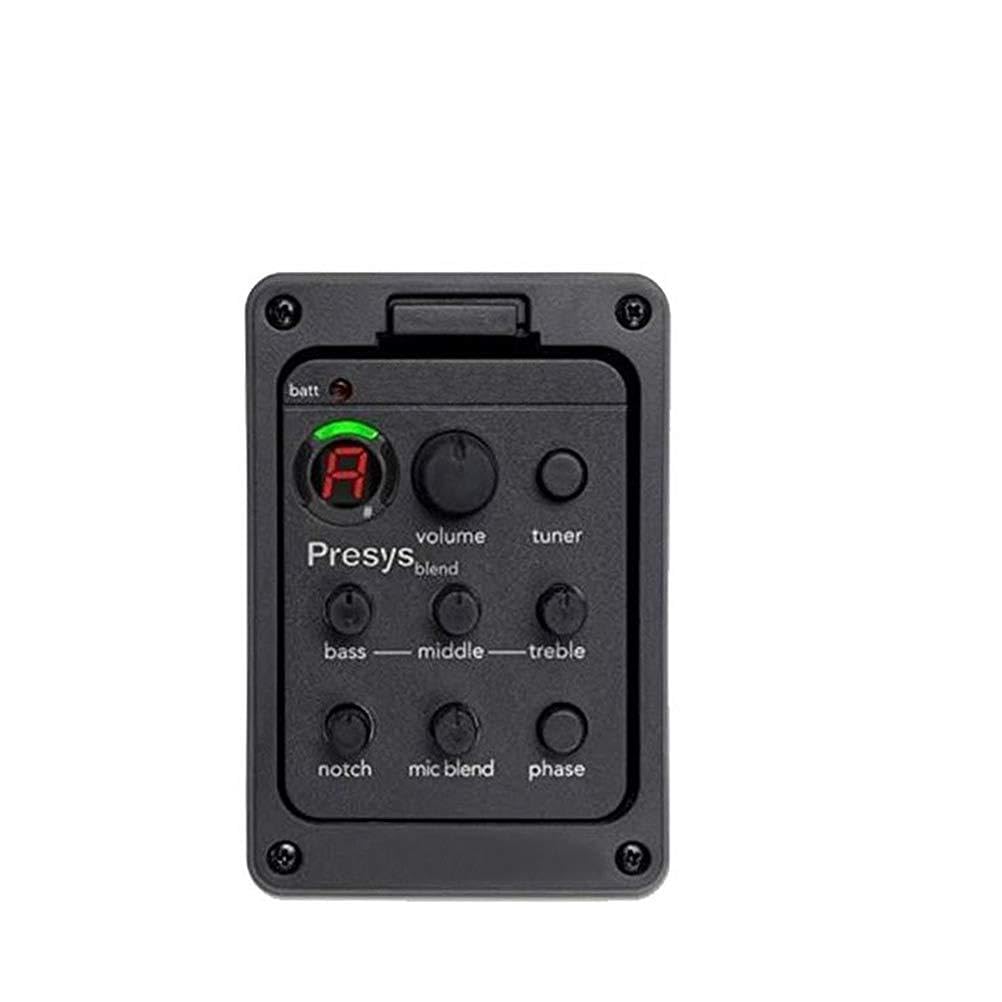 Generic Pick-up de Guitare Acoustique, Préampli Acoustique Pickup pour Guitare avec Affichage LED Presys Blender Petite Taille de Préampli (Black)