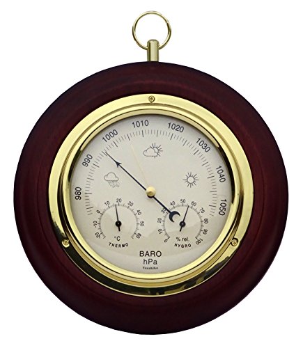 Youshiko Traditional 3 in 1 Weather Station Combined Barometer Temperature Humidity and Forecaster Dial