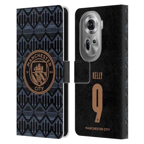 Head Case Designs Officially Licensed Manchester City Man City FC Chloe Kelly 2020/21 Women's Away Kit Group 2 Leather Wallet Case Compatible with Oppo Reno11 Pro