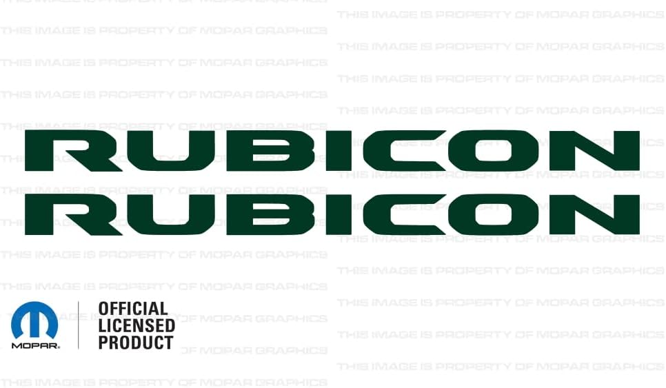 Decal Mods Rubicon Hood Graphic Decal/Sticker fits Jeep Wrangler/Gladiator JL/JT (2019-2024) Tan CTAN (Set of 2) | SJ1Y2