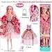 iBayda 6 Pack Fashion 11.5 inch American Toy Prinecess Dolls Playset with Outfits Dress Design and Accessories Like Handbag Hat Crown Necklace Suitcase (Gift Box Package)