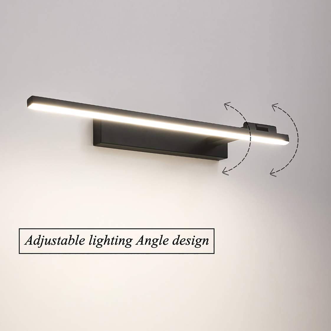 Lampe miroir salle bain, lumières miroir LED pour lampe miroir courtoisie chambre à coucher, panneau LED intégré, applique murale d'armoire, éclairage maquillage, blanc neutre 4000K