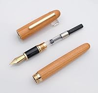 Vista 5 de JINHAO 9036 - Pluma estilográfica de madera natural, hecha a mano (punta fina de 0.020 in, madera de cerezo)