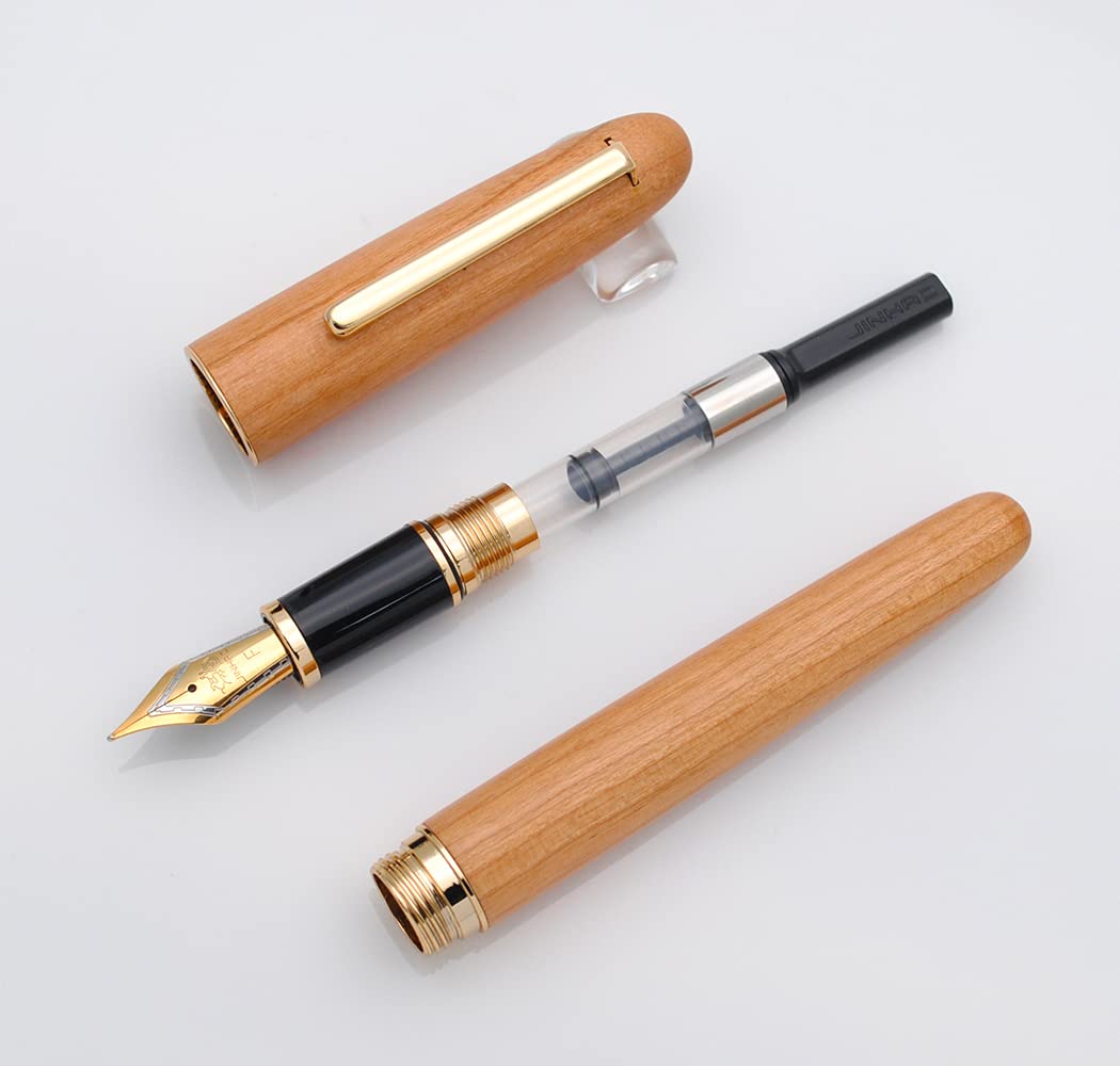Amazon | JINHAO 9036 天然木万年筆 手作りインクペン (細字 0.5mm