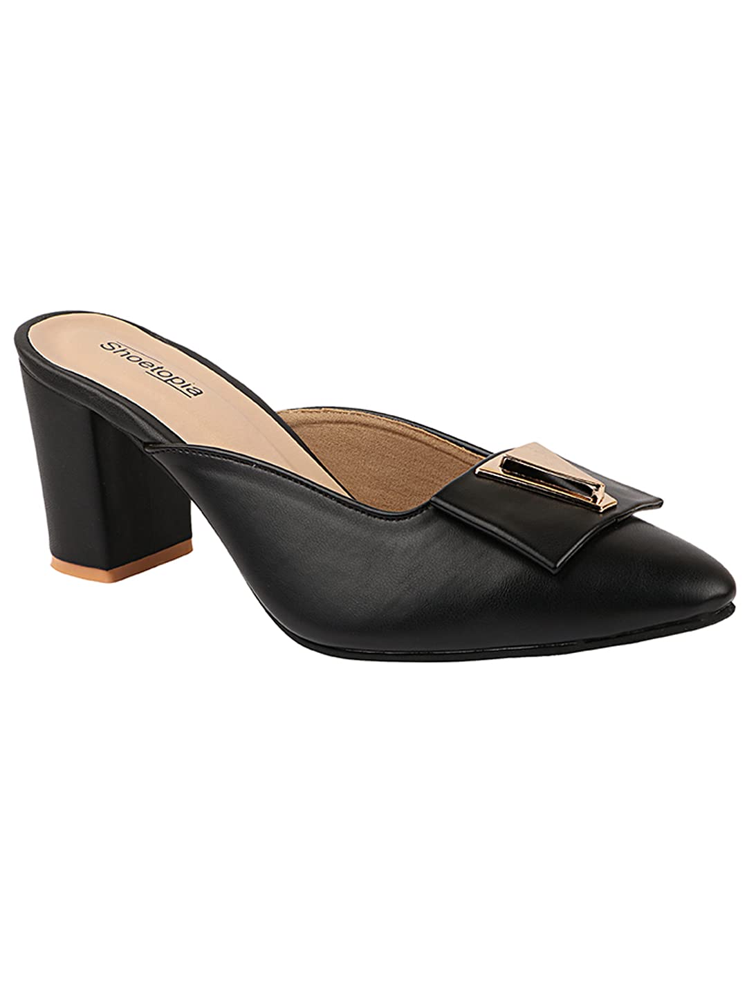 Shoetopia Women Solid Block Mules Black-EU38 (B09G9HP2YC) Amazon Price History, Amazon Price Tracker