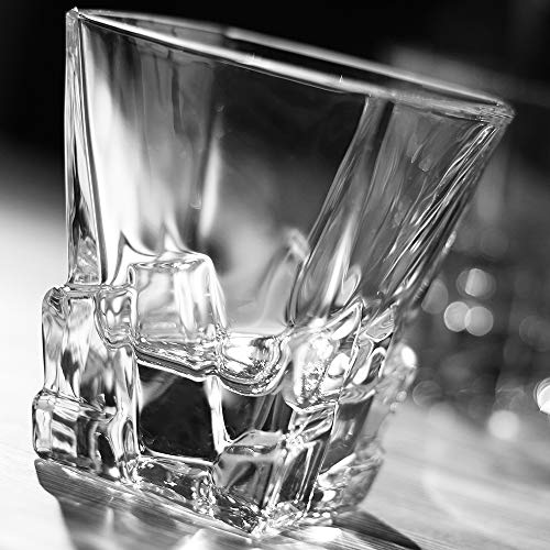 LUXU Whiskey Decanter Set,Premium 1 Iceberg Whiskey Decanter(29oz) with 4 Iceberg Whiskey Glasses(10oz) for Liquor Scotch Bourbon Vodka Brandy or Wine - Thumbnail 7