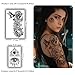 Yazhiji 36 Sheets Temporary Tattoos Stickers, 12 Sheets Fake Body Arm Chest Shoulder Tattoos for Men or Women with 24 PCS Tiny Black Tattoos