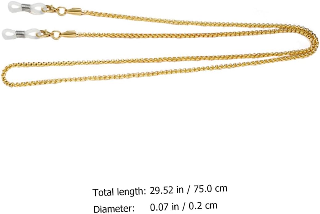 4 Pieces Metal Eyeglasses Chains Set, Non-skid Stylish Glasses Rope Lanyards with Copper Alloy, Versatile Sunglasses Strap for Women and Men, Slip-resistant Eyewear Accessories