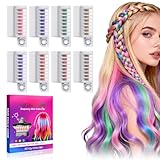 8 Color Hair Chalk for Girls ， Hair Chalk Comb Kids Temporary Hair Color Dye - Teen Girl Gift Hair Stuff Accessories Makeup Kit Christmas Gifts Toys for Girls