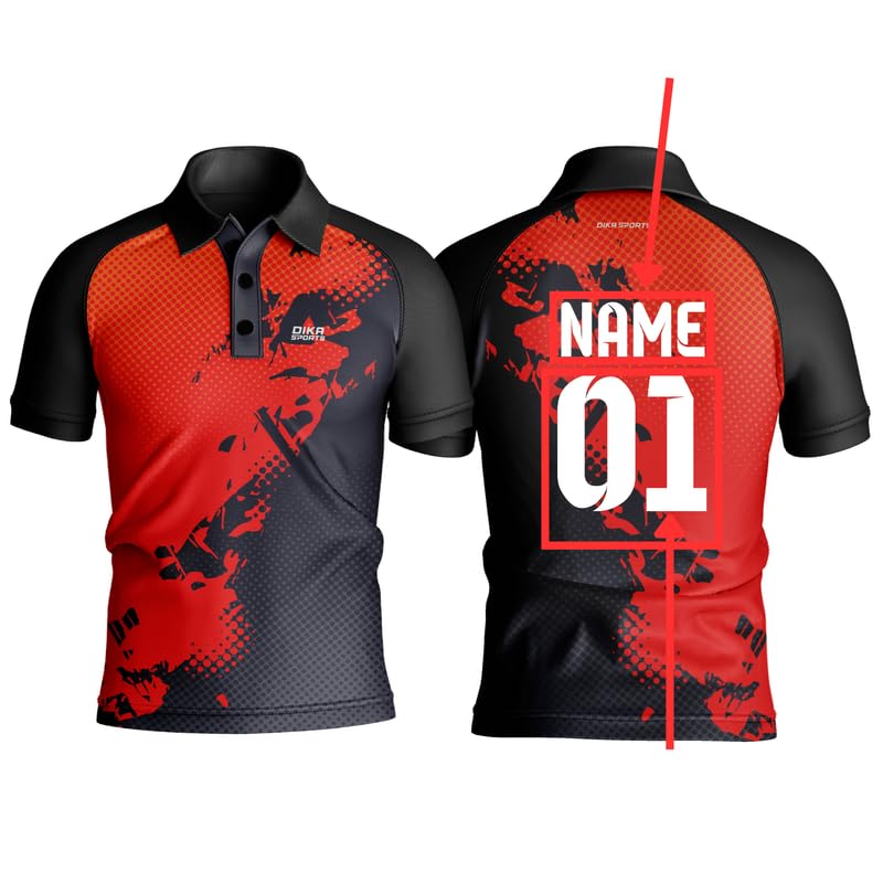 Dika Sports Custom Soccer Jersey Cricket t-Shirt stylishcricket Indian Team Jersey Printed Shirts for Men Half Sleeves | 2 Year to 5XL-picture-15