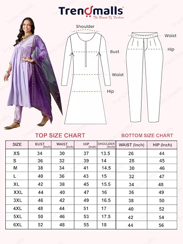 Image of TRENDMALLS Women's Chanderi Silk Embroidery Work Salwar Suit Set Kurta Pant with Dupatta For Women