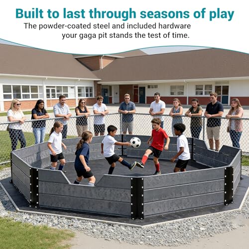 Gaga Ball Pit Kit Brackets, Heavy Duty 11-Gauge Steel, Powder Coated with Hardware for Easy DIY Octagon Pit Assembly, Wood Not Included by Kregoem - Used condition - Image 2