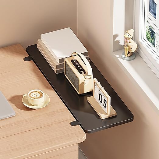 Fohome Desk Extension,Ergonomic Desk Extension, Foldable Table Extension,Black Keyboard Tray, Sturdy Computer Desk Extensions, Keyboard,Elbow Armrest Support for Home, Office (Black)