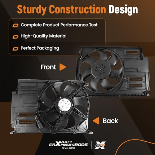 Image of maXpeedingrods Engine Radiator Cooling Fan Assembly for MINI Cooper 2014-2019, 17428645861 17428569240 17427617609