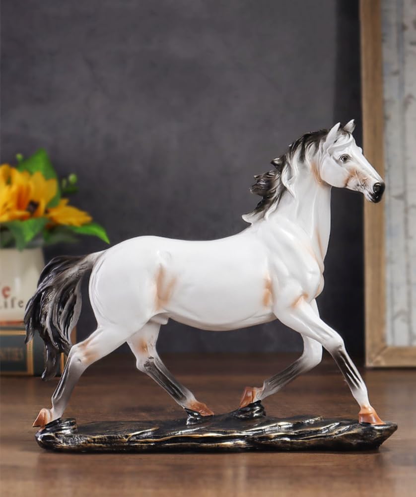 Sculpture De Cheval,Statuette De Cheval En Résine, Décoration Animalière,Sculpture Décorative