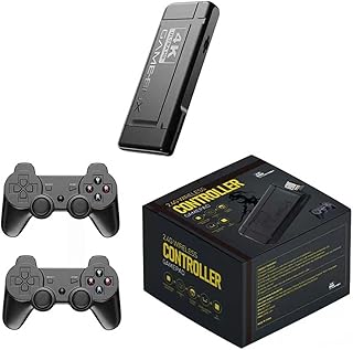 WUGU K9 Mini TV Video Game Console Retro Arcade Game Console Built-in 15000+ Games, 64GB TV Video Game Player, 2 Wireless Controllers for TV Set-top Box, Plug & Play Retro Gaming Console