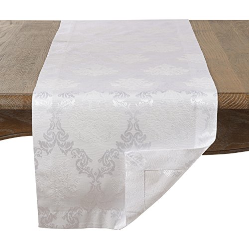 Fennco Styles Elegant Damask Luxury Table Runner (15"X72" Table Runner) #TOP1