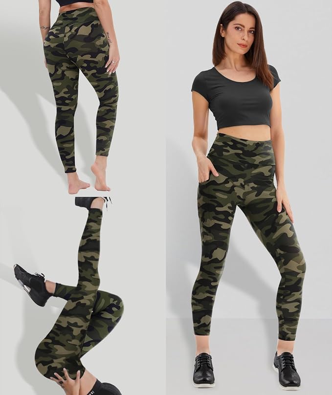 Image of GAYHAY High Waisted Capri Leggings for Women - Soft Slim Yoga Pants for Running Cycling Workout