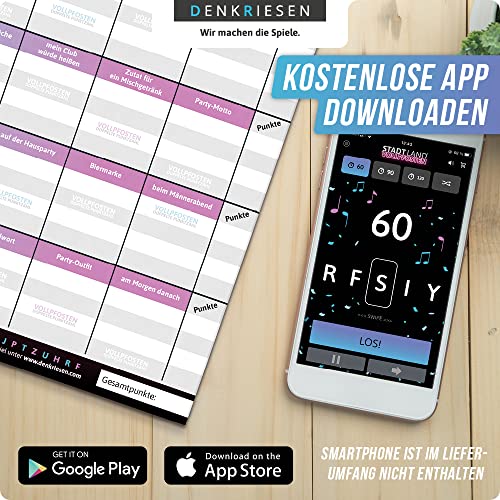 Stadt Land Vollpfosten Denkriesen Party Edition Spielblock DIN A4