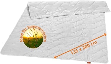 sleepling 194449-P, Natural Wild Silk Children's Blanket, Silk Light Duvet, 100% Tussah Silk, White, 135 x 200