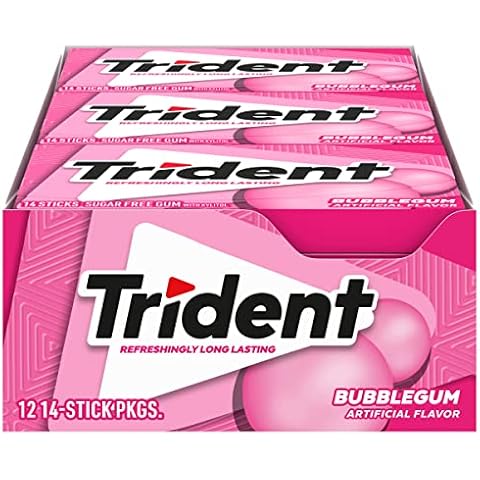 Trident Bubblegum Sugar Free Gum Cover